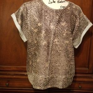 ZARA Snakeskin Top